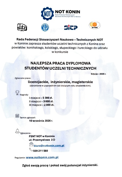 KONKURS NA NAJLEPSZĄ PRACĘ DYPLOMOWĄ – I EDYCJA