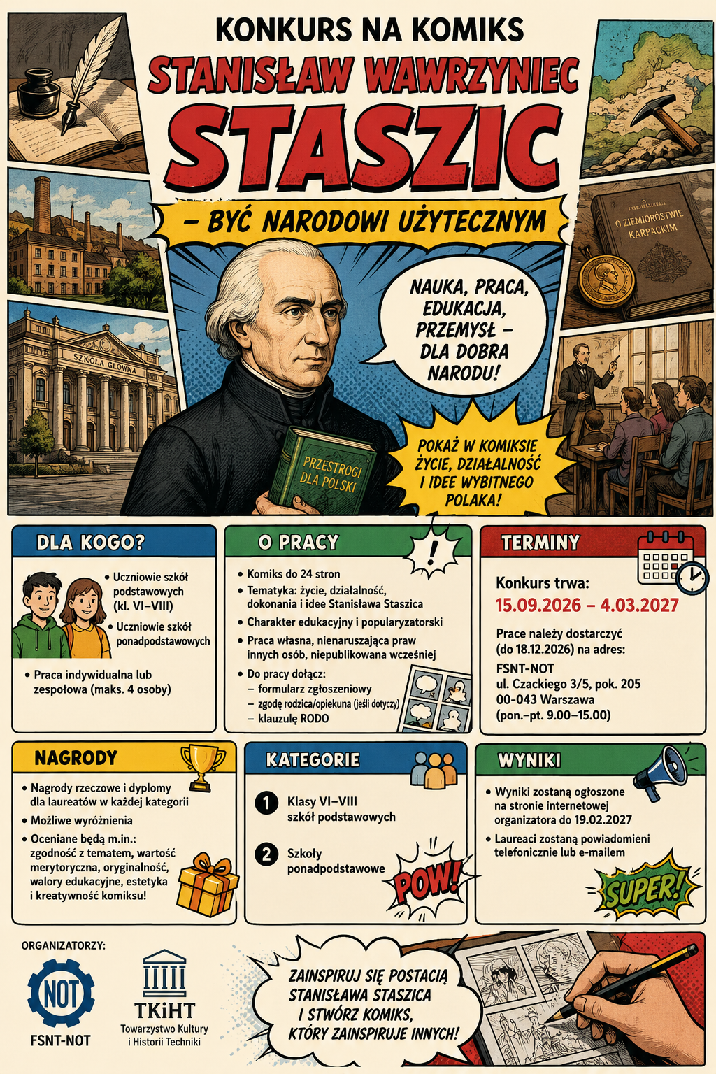 Konkurs na komiks o Stanisławie Staszicu